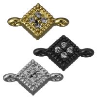 Cubic Zirconia Micro Pave Brass Connector, plated, micro pave cubic zirconia & 1/1 loop Approx 1mm 