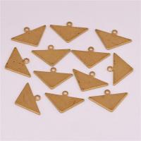 Brass Jewelry Pendants, Triangle, original color Approx 1.3mm 