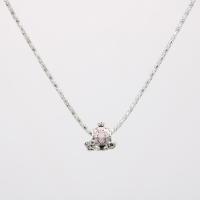 Enamel Zinc Alloy Necklace, with enamel, silver color plated, for woman .5 Inch 