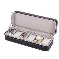 PU Leather Watch Box, anti-scratch & portable & durable, black 