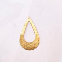 Brass Jewelry Pendants, Teardrop, brushed, original color Approx 1mm 