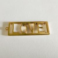 Hollow Brass Pendants, Rectangle, original color Approx 1mm 