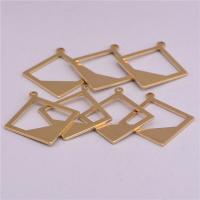 Hollow Brass Pendants, Rhombus, original color Approx 1mm 