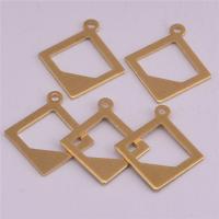 Hollow Brass Pendants, Rhombus, original color Approx 1mm 