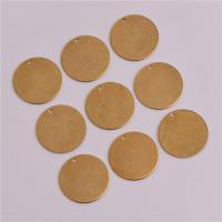 Brass Jewelry Pendants, Flat Round, original color, 22mm Approx 1.5mm 