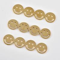 Hollow Brass Pendants, Smiling Face, original color 