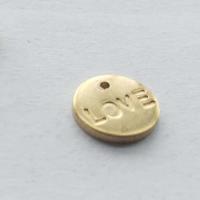 Brass Jewelry Pendants, Flat Round, fashion jewelry & DIY, original color Approx 1mm 