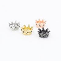 Rhinestone Zinc Alloy Beads, Crown, plated, with rhinestone Approx 3mm 