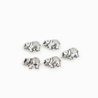 Zinklegierung Tier Perlen, Elephant, antik silberfarben plattiert, 6x12mm, Bohrung:ca. 2mm, 20PCs/Tasche, verkauft von Tasche