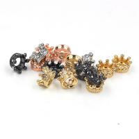 Rhinestone Zinc Alloy Beads, Crown, plated, with rhinestone Approx 3mm 