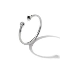 Zinklegierung Manschette Fingerring, plattiert, Modeschmuck & für Frau, keine, 57mm, verkauft von PC