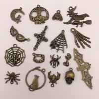 Zinc Alloy Pendant, plated, fashion jewelry & DIY & mixed, antique bronze color 