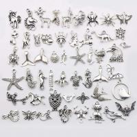 Zink Legierung Schmuck Anhänger, Zinklegierung, plattiert, Modeschmuck & DIY & gemischt, Silberfarbe, 15mm, 100PCs/Tasche, verkauft von Tasche