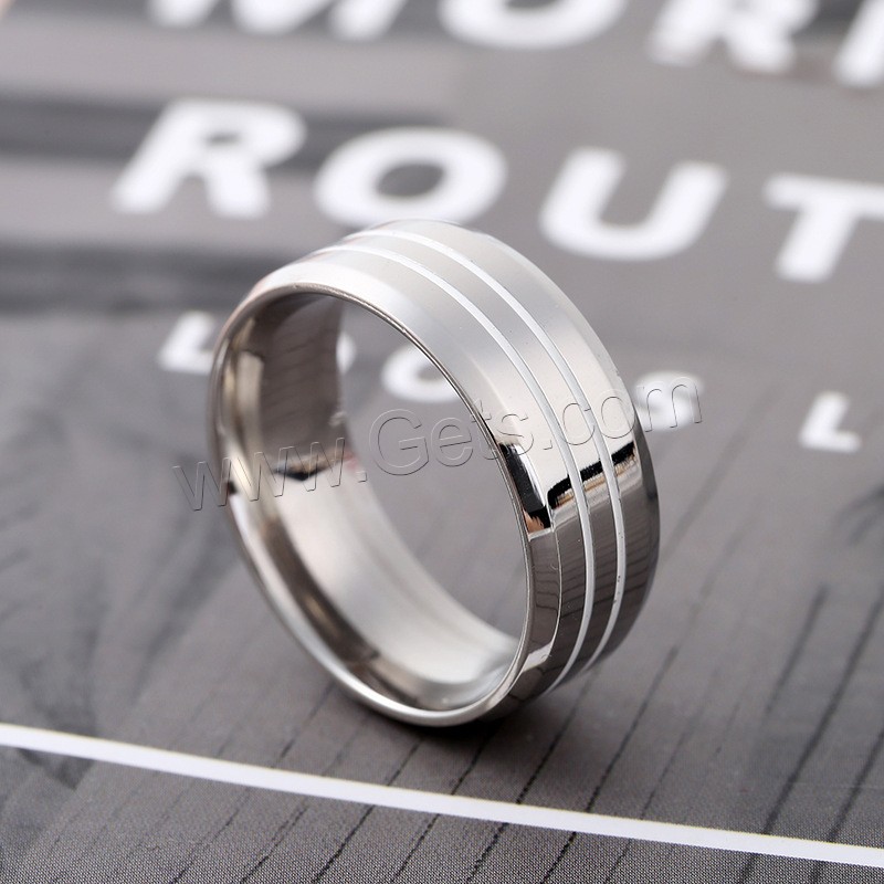 Titanium Steel Finger Ring, Unisex & different size for choice & enamel, more colors for choice, Sold By PC