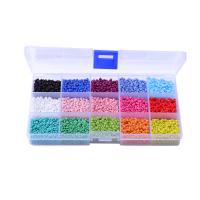 Granos de la semilla de cristal opaco brillante, Vidrio, Esférico, barniz de secado al horno, Joyería & Bricolaje, color mixto, 3mm, agujero:aproximado 0.3mm, aproximado 18000PCs/Caja, Vendido por Caja