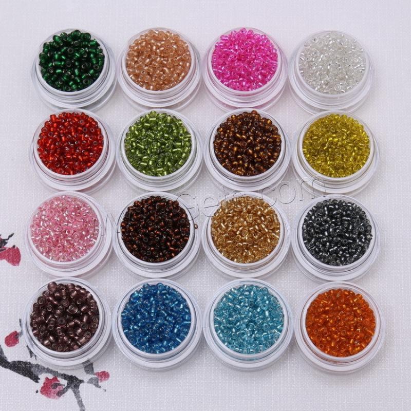 Seedbead goutte, Rond, argenté, normes différentes pour le choix, plus de couleurs à choisir, 450PC/sac, Vendu par sac