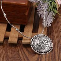 Zinc Alloy Necklace, plated, fashion jewelry & for woman, silver color 