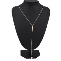 Zinc Alloy Necklace, plated, fashion jewelry & for woman, golden 