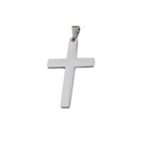 Stainless Steel Cross Pendants, polished, original color 