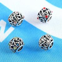 Rhinestone Zinc Alloy Beads, plated, DIY & with rhinestone 12*9mm 