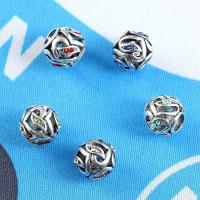 Rhinestone Zinc Alloy Beads, plated, DIY & with rhinestone 11*10mm 