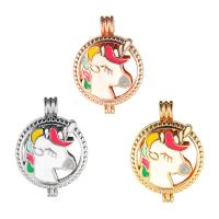 Zinc Alloy Floating Locket Pendant, plated, for 8mm beads & enamel 38*27mm 