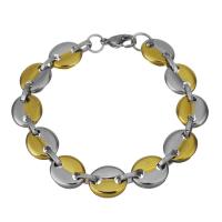 Edelstahl Armbänder, plattiert, für Frau, 14.5x12.5mm,9x2mm, Länge:ca. 8 ZollInch, verkauft von Strang