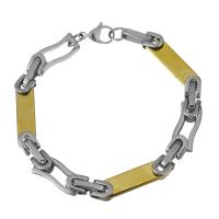 Edelstahl Armbänder, plattiert, für Frau, 30x7.5mm,8.5mm, Länge:ca. 8 ZollInch, verkauft von Strang