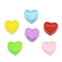 resina cabujón, Corazón, más colores para la opción, 17x14x10mm, aproximado 100PCs/Bolsa, Vendido por Bolsa