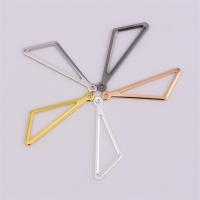 Hollow Brass Pendants, Triangle, plated, Random Color Approx 1mm 