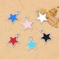 Stainless Steel Star Pendant, plated, DIY & enamel 15*12mm 