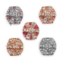 Rhinestone Zinc Alloy Beads, plated, DIY & with rhinestone 12*11mm 