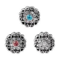 Rhinestone Zinc Alloy Beads, plated, DIY & with rhinestone 11*9mm 