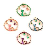 Zinc Alloy Enamel Pendants, plated, DIY 24*23mm 