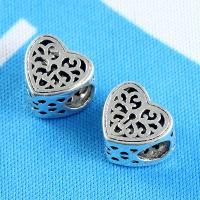 Perles coeur en alliage de zinc, Placage, DIY & styles différents pour le choix, 11*12mm Vendu par sac