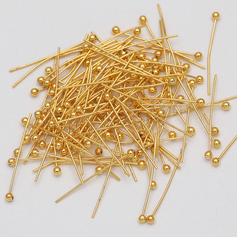 Brass Ball Head Pin, plated, different size for choice, more colors for choice, Approx 2000PCs/Bag, Sold By Bag