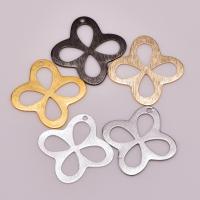 Pendentifs en laiton de fleur, Placage, creux, Couleur aléatoire Environ 1mm Vendu par sac