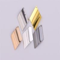 Brass Jewelry Pendants, Rhombus, plated, Random Color Approx 1.5mm 