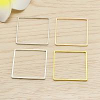 Brass Jewelry Finding, Square, plated, hollow, Random Color 