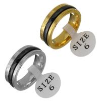 ステンレス指輪, ステンレス, メッキ, ローマの番号を持つ & ユニセックス, 無色, 6mm, サイズ:6, 売り手 パソコン