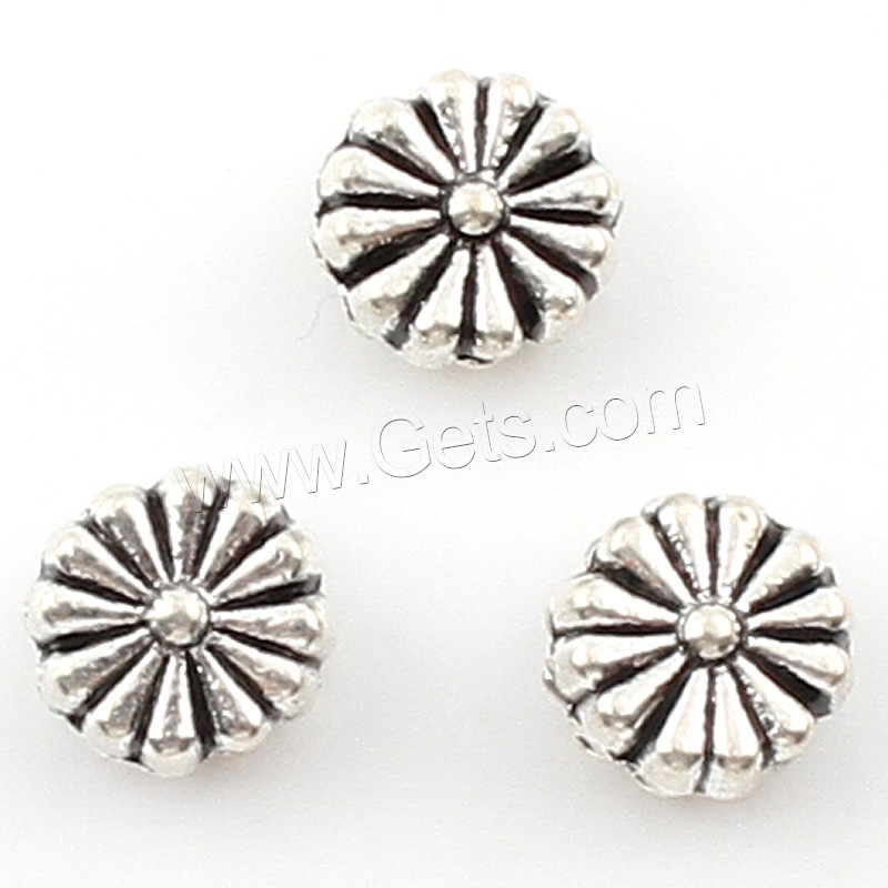 Abalorios de Aleación de Zinc en Forma Flor, chapado, más colores para la opción, 8x8x5mm, agujero:aproximado 1.5mm, aproximado 500PCs/Bolsa, Vendido por Bolsa