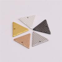 Bijoux pendentifs en laiton, triangle, Placage, Couleur aléatoire Environ 0.7mm Vendu par sac