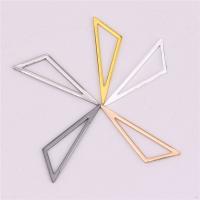 Brass Jewelry Finding, Triangle, plated, hollow, Random Color 