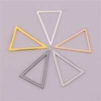 Brass Jewelry Finding, Triangle, plated, hollow, Random Color 