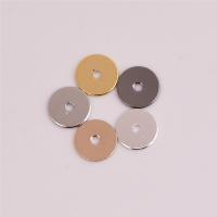 Brass Jewelry Pendants, Flat Round, plated, fashion jewelry & DIY, Random Color, 5mm Approx 1mm 