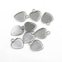 Stainless Steel Pendant Setting, Heart 