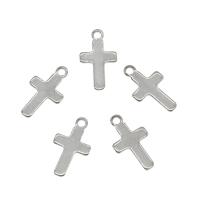 Stainless Steel Cross Pendants, 304 Stainless Steel, original color Approx 1.5mm 