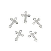 Stainless Steel Cross Pendants, 304 Stainless Steel, original color Approx 0.8mm 