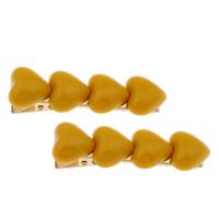 Clips de pico, metal, con Acrílico, chapado en color dorado, para mujer, libre de níquel, plomo & cadmio, 64x18x12mm, 12PCs/Bolsa, Vendido por Bolsa