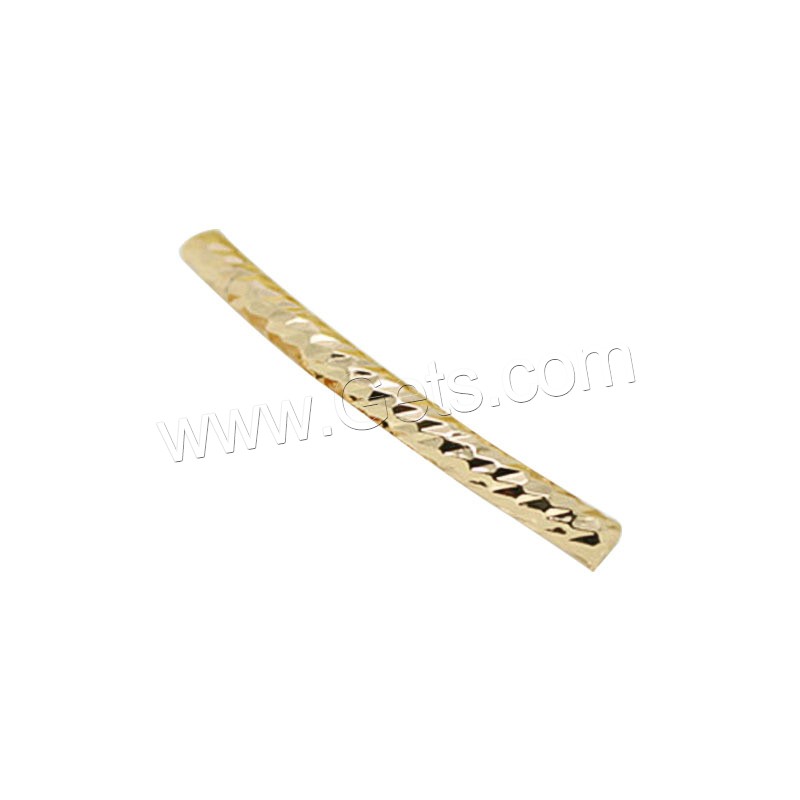 Brass Curved Tube Beads, plated, different size for choice, more colors for choice, 10PCs/Bag, Sold By Bag